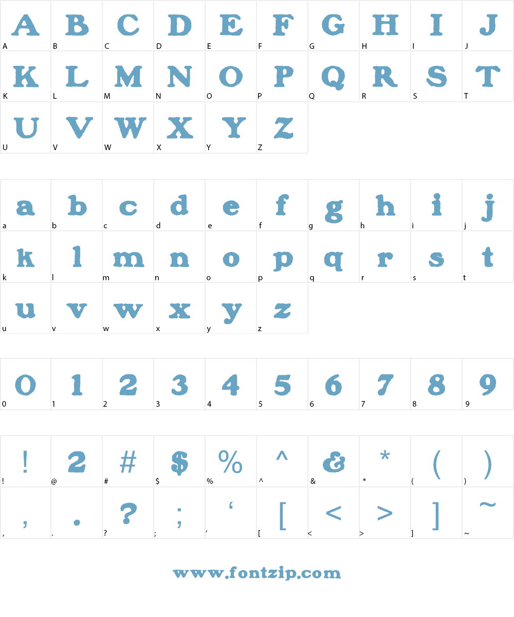 Blanchard Inland Font Character